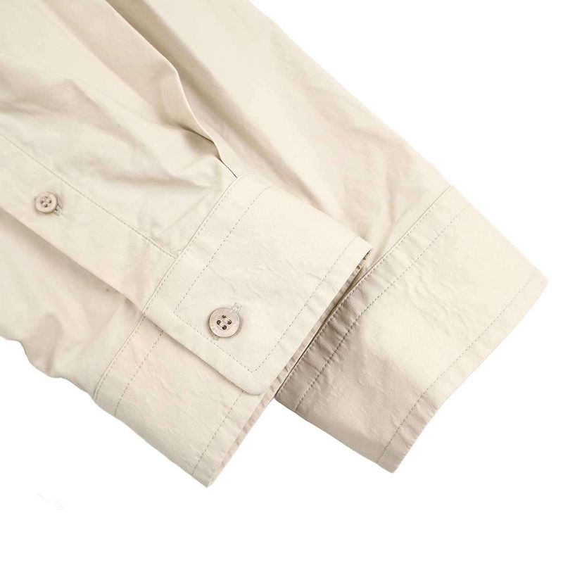 Balenciaga 21aw Embroidered Wide Fit Shirt 675642 Tkm10 Beige 38