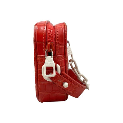Louis Vuitton Pochette Volga N95772 Croc Red White Louis Vuitton