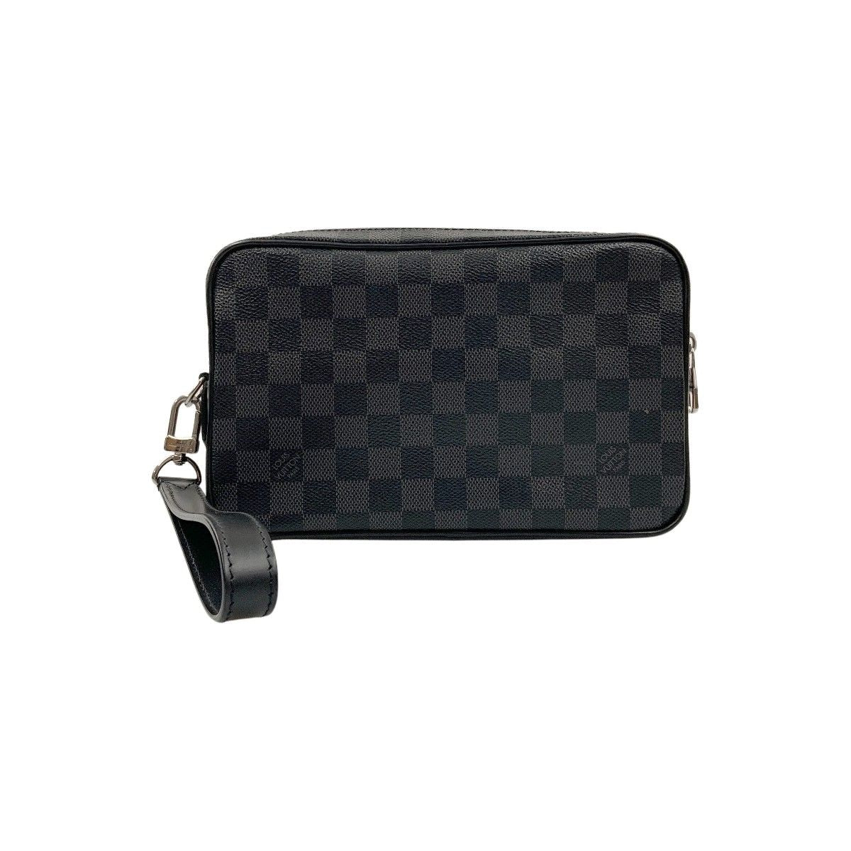 Louis Vuitton Damier Graphite Pochette Kasai Second Bag N41664 Black