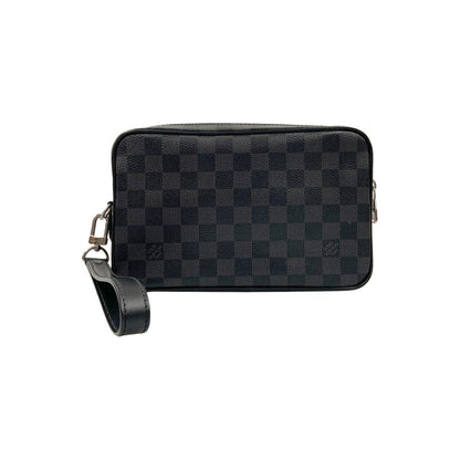 Louis Vuitton Damier Graphite Pochette Kasai Second Bag N41664 Black