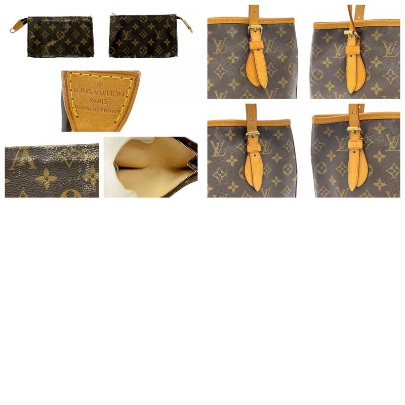 Louis Vuitton M42238 Monogram PVC Petit Bucket PM Brown 386879 Shoulder