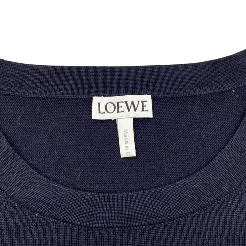 Loewe Sweater Wool Knit D3179470un Size M Navy Loewe