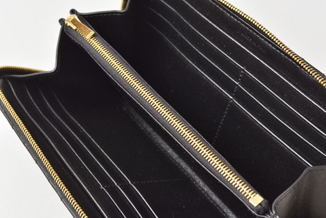 Celine Wallet Long Wallet Large Zipped Wallet 10b553bfl Quilted Black