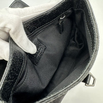 Gucci 92543 GG Canvas Waist Pouch Body Bag Black Women Men Fashion