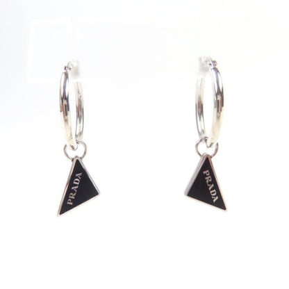 Prada 2jo750 Symbol Pendant Earrings Ag925 Current 2 Pieces Set Triangle Logo