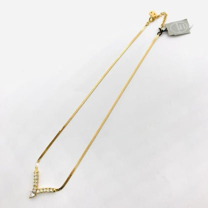Dior Stone Necklace Gold