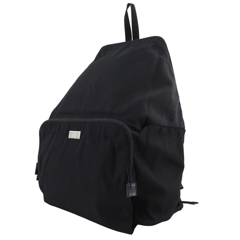 Gucci Backpack 019.0302 Nylon Canvas Black Unisex Backpack/daypack