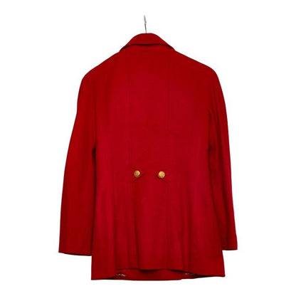 Chanel Coco Mark Button Jacket Double Size: 38 P08267v05008 Red Cashmere