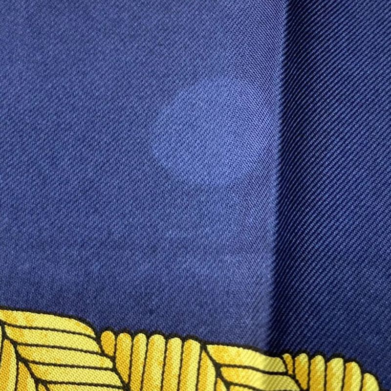 Celine Logo Scarf Large Size 100% Silk Red Navy 01bs035