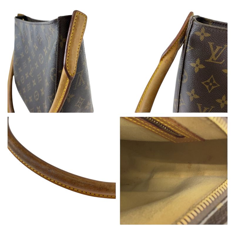 Louis Vuitton Monogram Looping MM Brown Gold Hardware PVC M51146 Shoulder Bag