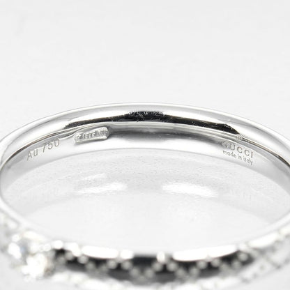 Gucci Diamantissima 18kwhite Gold X Diamonds #7 Ladies 2.4g Ring