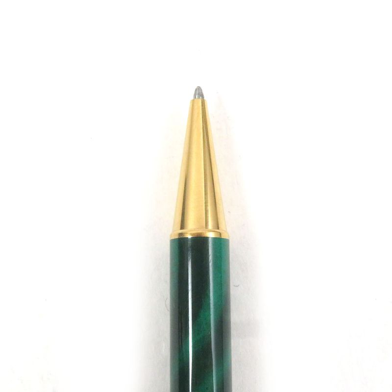 Cartier Panthère Malachite Douvre C Marble Pattern Twist Ballpoint Pen Green