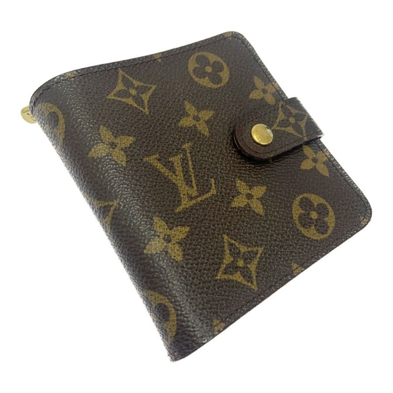 Louis Vuitton M61667 Monogram PVC Compact Zip Bifold Wallet Brown 388018