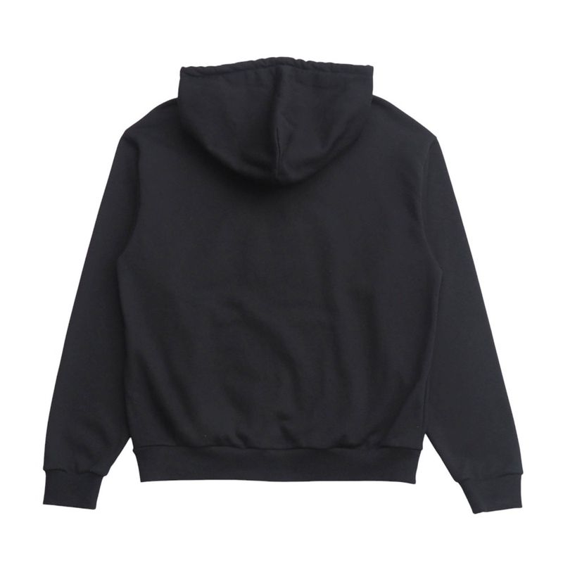 Celine Troubadour Loose Hoodie Size M Flocked Sweatshirt Black 20251020 Ra6195