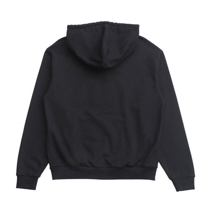 Celine Troubadour Loose Hoodie Size M Flocked Sweatshirt Black 20251020 Ra6195