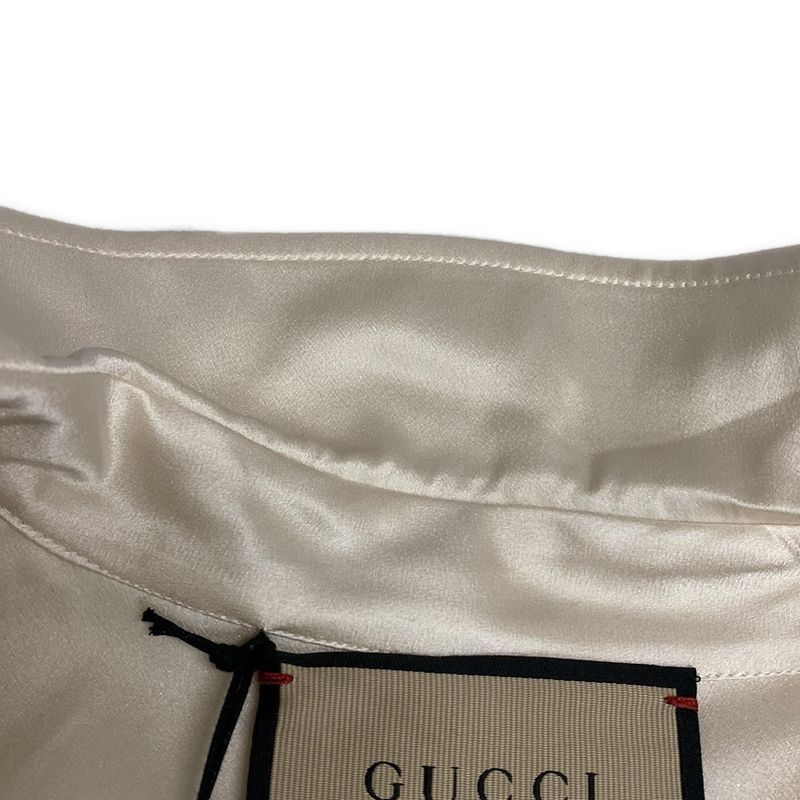 Gucci Dress Size 38 S Women - 771367 Zapgo Black And Ivory Regular Collar Long