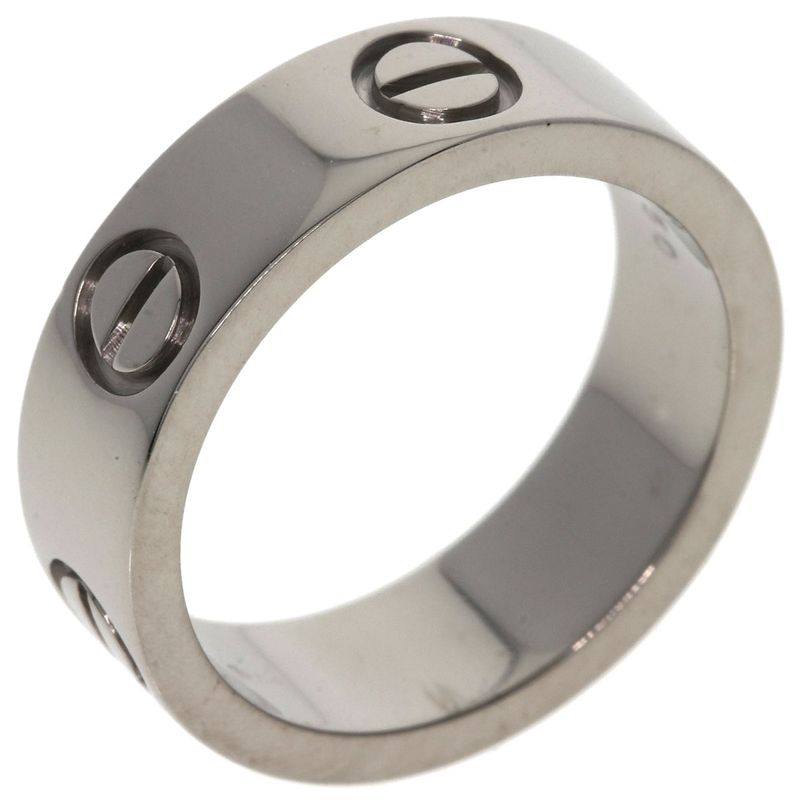 Cartier Love Ring #50 Ring - 18K White Gold Ladies