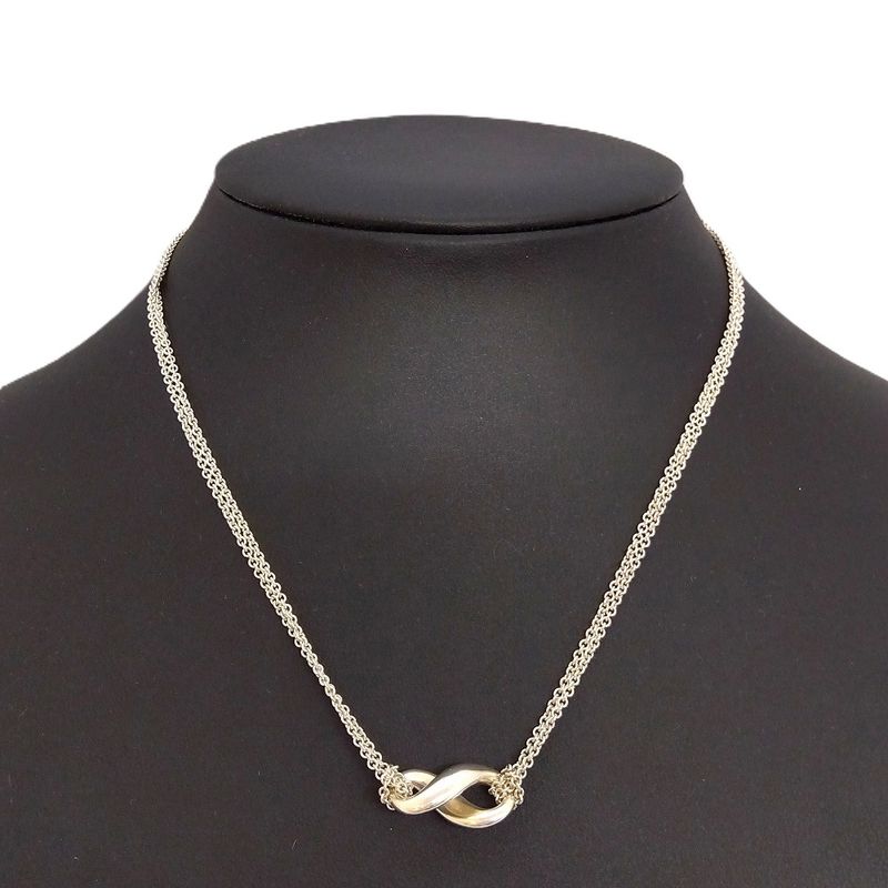 Tiffany & Co Tiffany & Co Infinity Necklace Sv925 77g Silver Double Chain Choker
