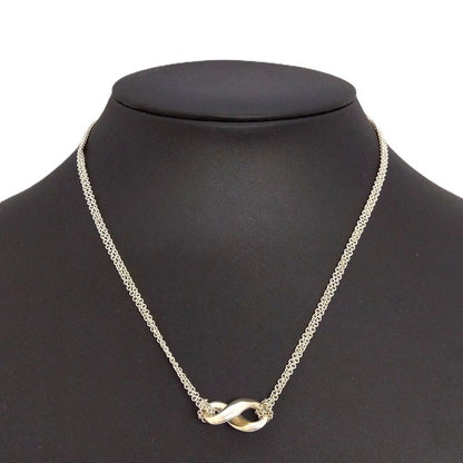 Tiffany & Co Tiffany & Co Infinity Necklace Sv925 77g Silver Double Chain Choker