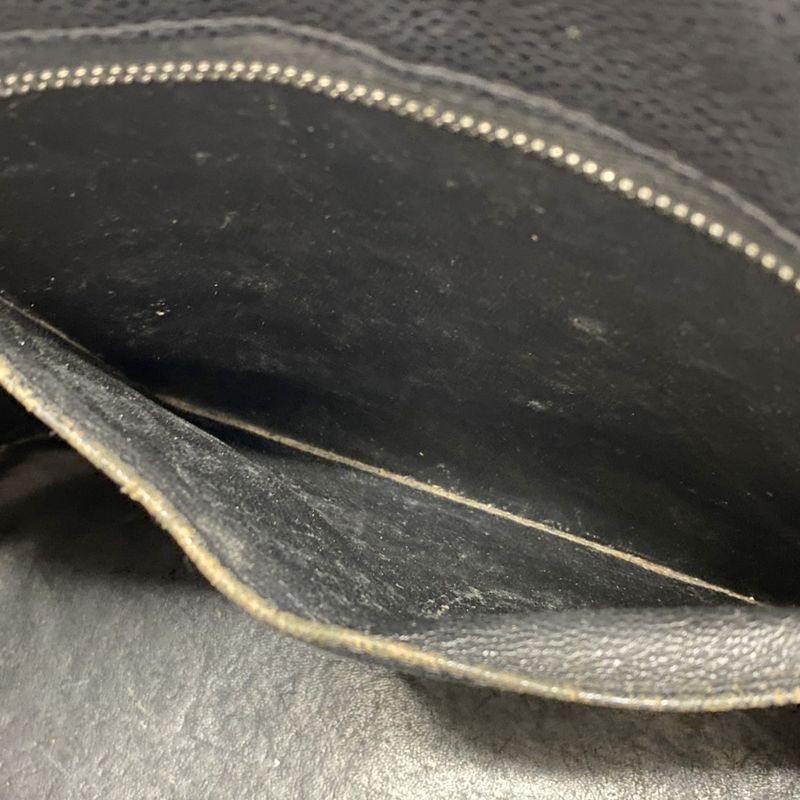 Chanel Tote Bag Revival Tote Caviar Skin Black Silver Hardware Women's