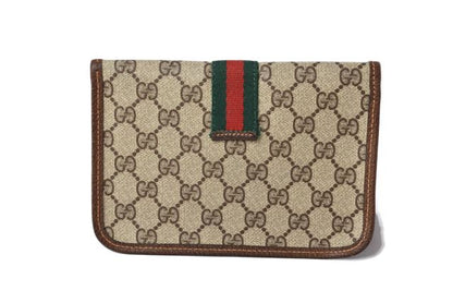 Gucci Clutch Pouch Multi Pouch Vintage GG Brown Beige
