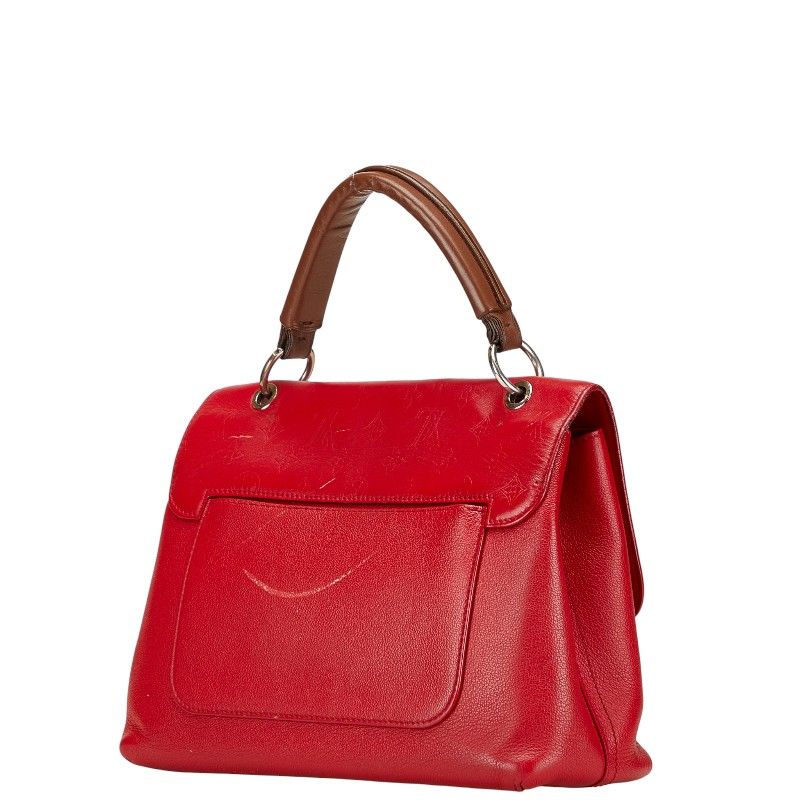 Louis Vuitton Monogram Very Handbag Shoulder Bag 2WAY M42905 Red Brown Leather