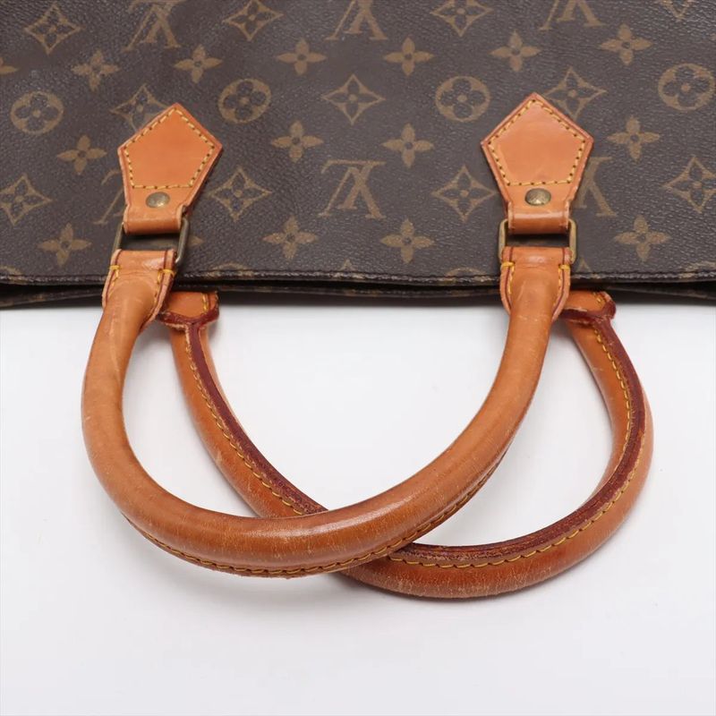 Louis Vuitton Monogram Sac Pura M51140 Leather Tote Bag Shoulder Hand A4 Brown