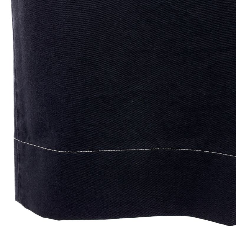 Prada - Cotton Side Slit Long Skirt - 38 - Navy - Women