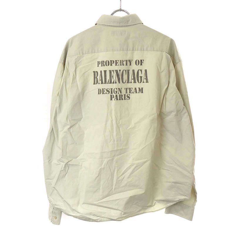 Balenciaga Property Oversize D Shirt 703843 Tkm01 Grayish 38