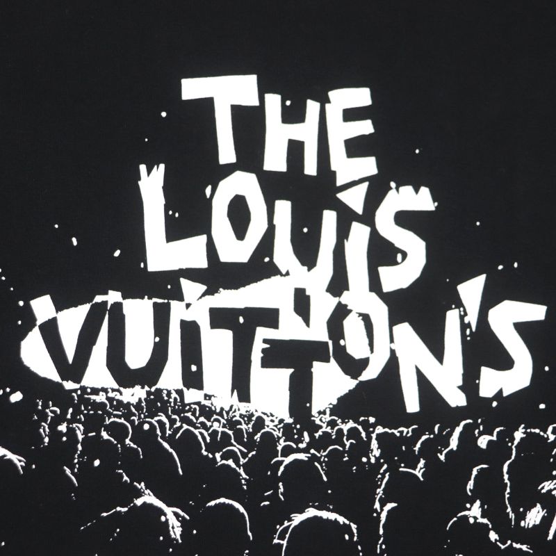 Louis Vuitton 23SS 100% Cotton LV Concert Print Inside Out Short Sleeve Black