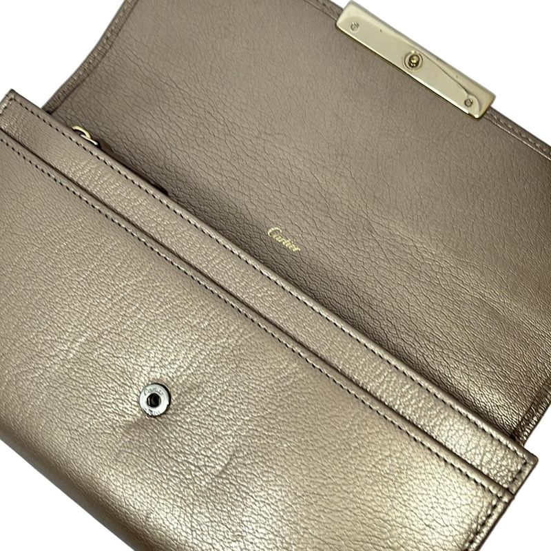 Cartier Long Wallet Love Gold Leather