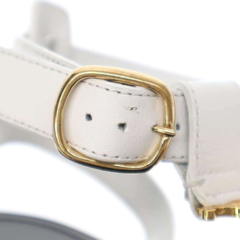 Celine Clea Cles a Triomphe Gladiator Sandals White Black 36