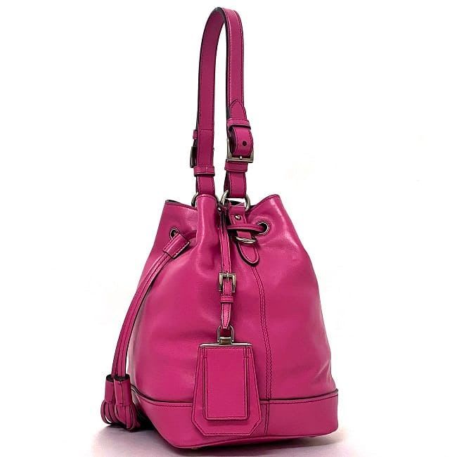 Prada Draw String 2-Way Bag Pink Fuxia Fuchsia Bn2785