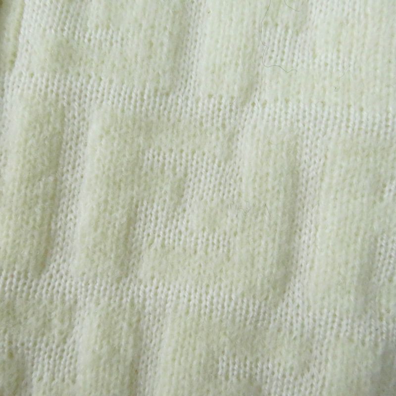 Fendi 00018401 Wool Zucca Pattern Knit Gloves/ Gloves Ivory 42 Made In Italy