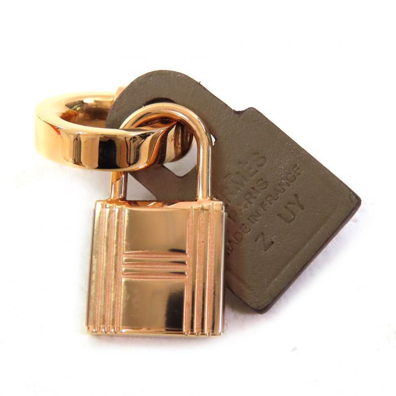 Hermes Auchelie GP Hoop Cadena Motif H Logo Earrings For Both Ears Gold With