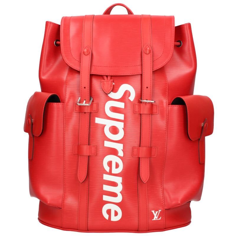 Supreme Louis Vuitton 17AW LV Christopher Backpack Epi Leather Christopher