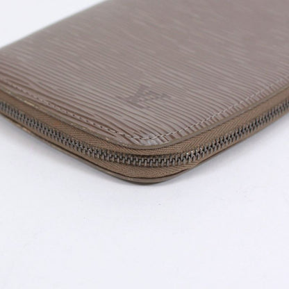 Louis Vuitton Agenda Geod Epi Lilac Leather Brown Wallet Silver M6387b