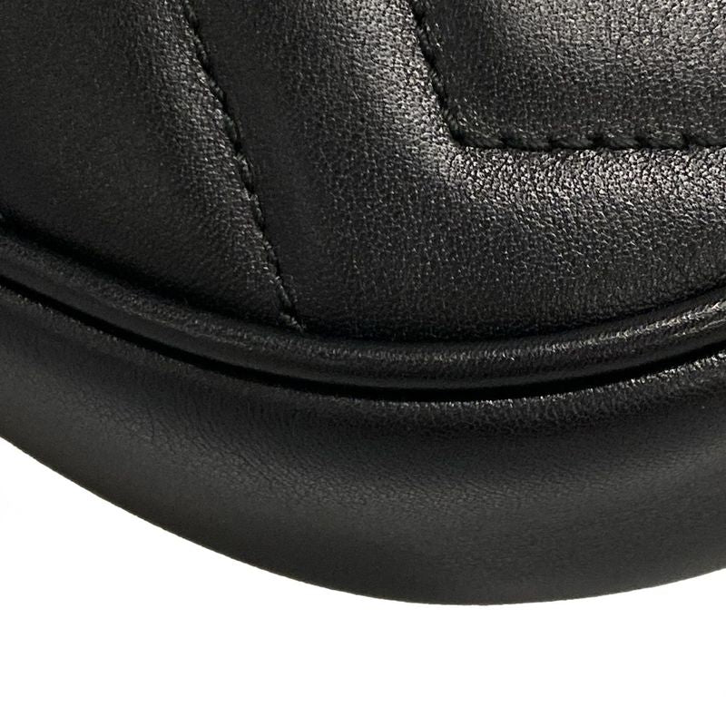 Gucci Waist Pouch GG Marmont Quilted Leather Belt Bag 476434 Black Leather