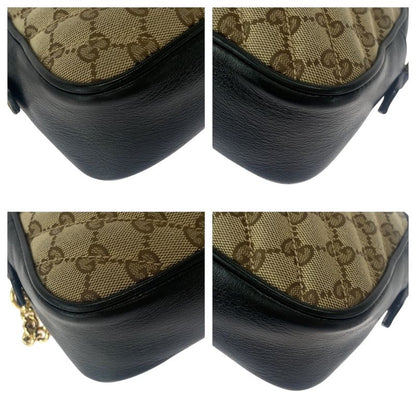 Gucci GG Marmont Quilted Beige Brown Gold Hardware GG Canvas 447632 Shoulder