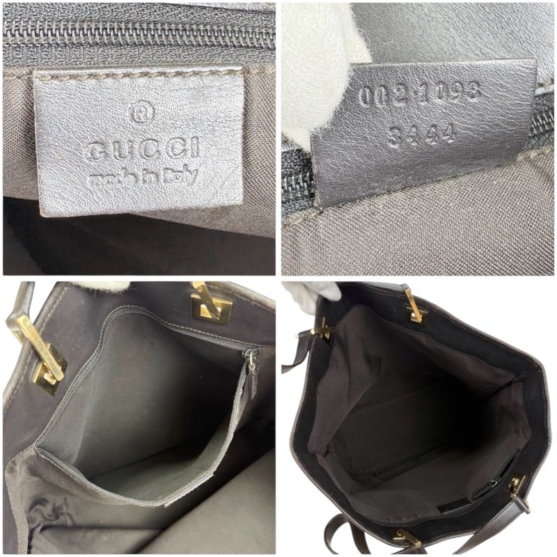 Gucci Mini Tote Bag GG Canvas Leather Brown Beige Shoulder