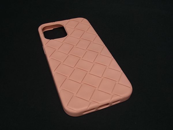 Bottega Veneta Intrecciato Rubber Phone Case For Phone 12 Pro Max In Pink