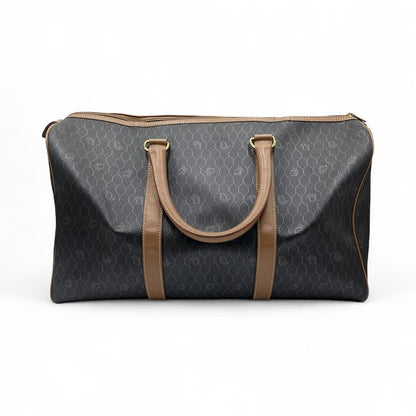 Christian DIOR Boston Bag With Honeycomb Pattern Brown