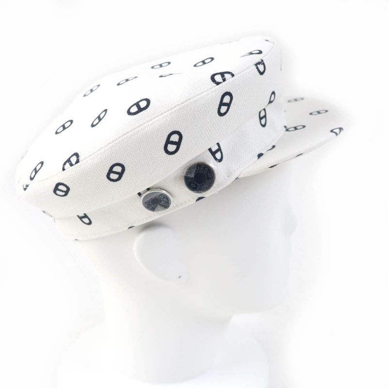 Hermes 23SS Vauban Toile Ashe Chaine D'ancre Serie Hardware Casket White 59