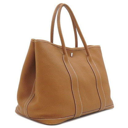 Hermes Tote Bag Garden Party PM Negonda Gold Silver Hardware Brown Sold Goods