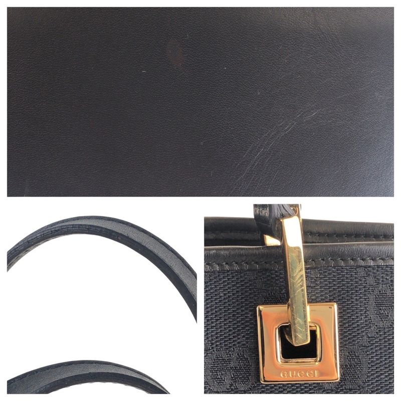 Gucci Black Gold Hardware GG Canvas 002 1098 Tote Bag Shoulder Bag Women 504831