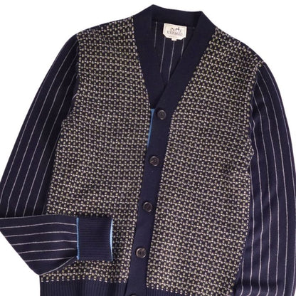 Hermes Knitted Cardigan Long Sleeves All Over Pattern