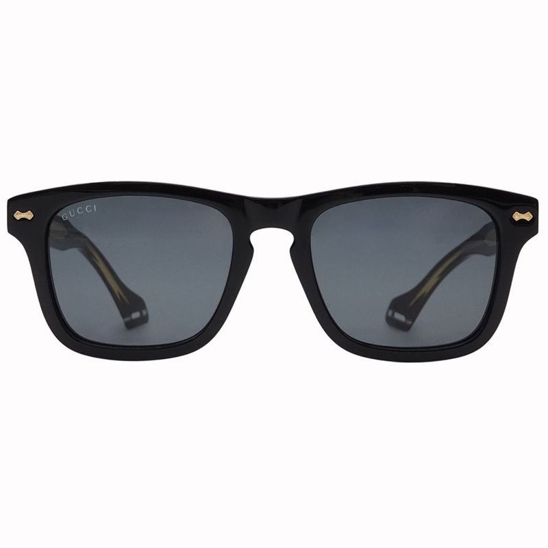 Gucci Eyewear Sunglass Es Square Shape Black Gold Plastic Acetate Frame