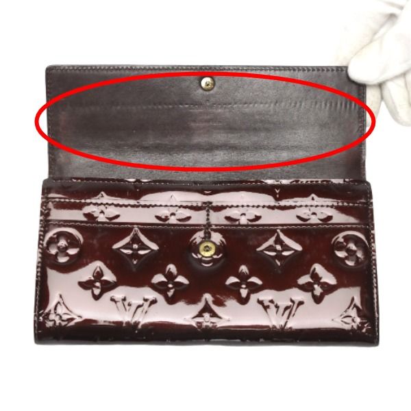 Louis Vuitton M93524 Vernis Long Wallet With Two-fold Zipper Portefeuille Sarah