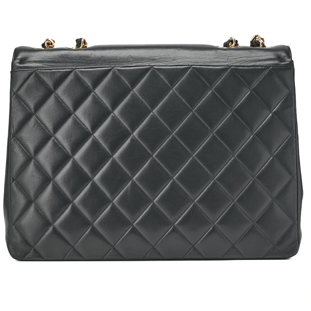 Chanel Shoulder Bag Decacoco Turnlock Matelasse Black Gold Hardware Brand [no