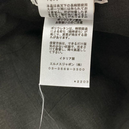 Hermes Nevada Seahorse 59 Cap Cotton Polyurethane Navy Men's